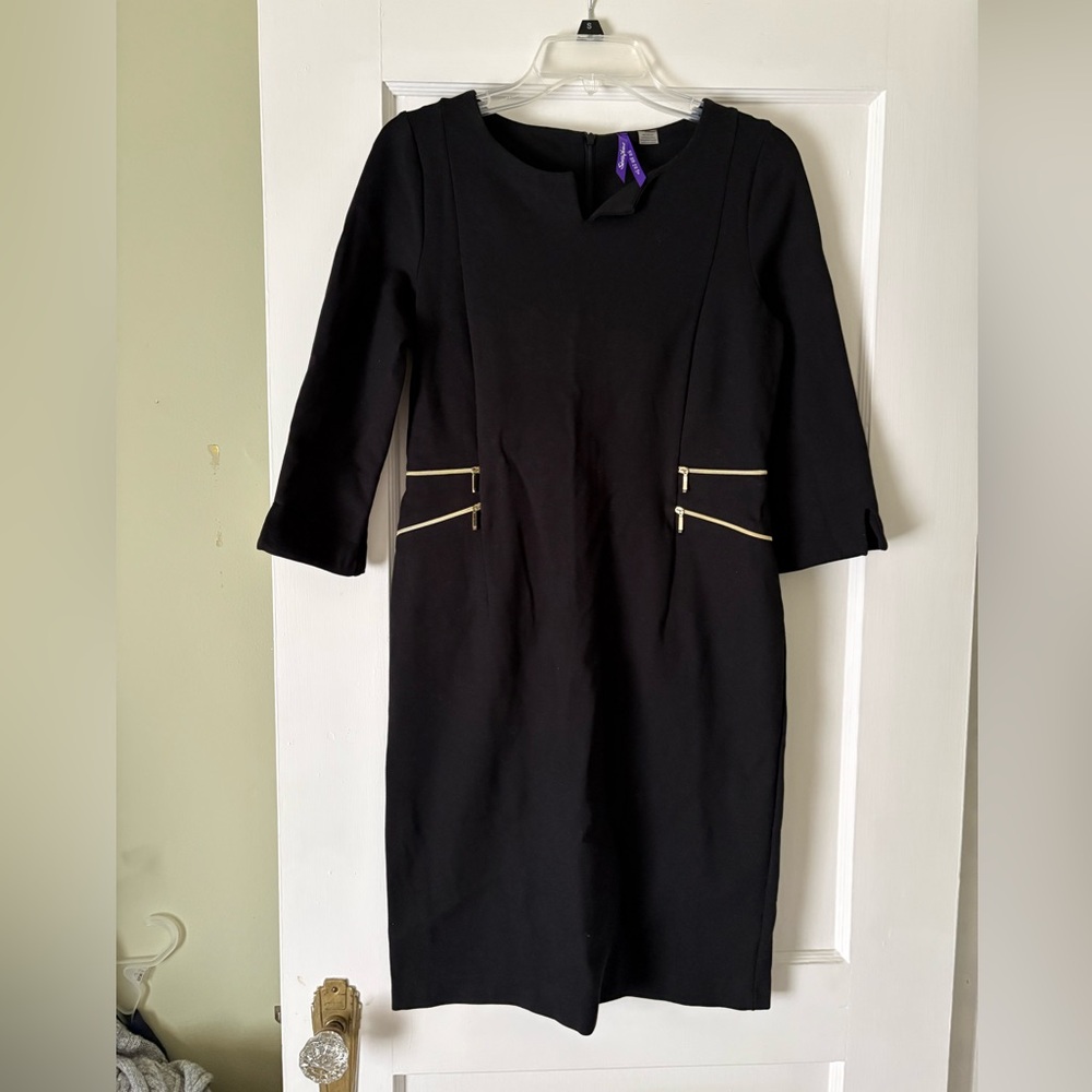 Seraphine Maternity Dress with gold accents